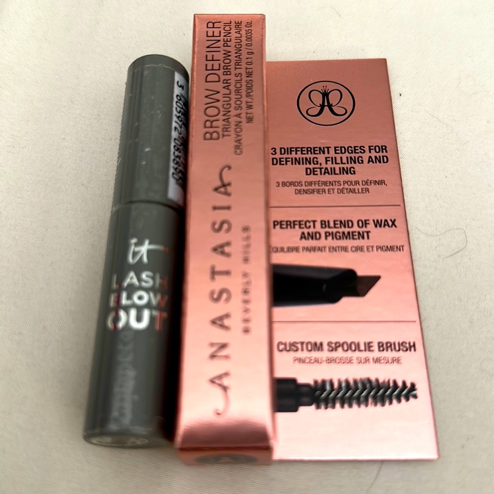 BNS IT Cosmetics lash blow out and Anastasia Beverly Hills Brow Definer
